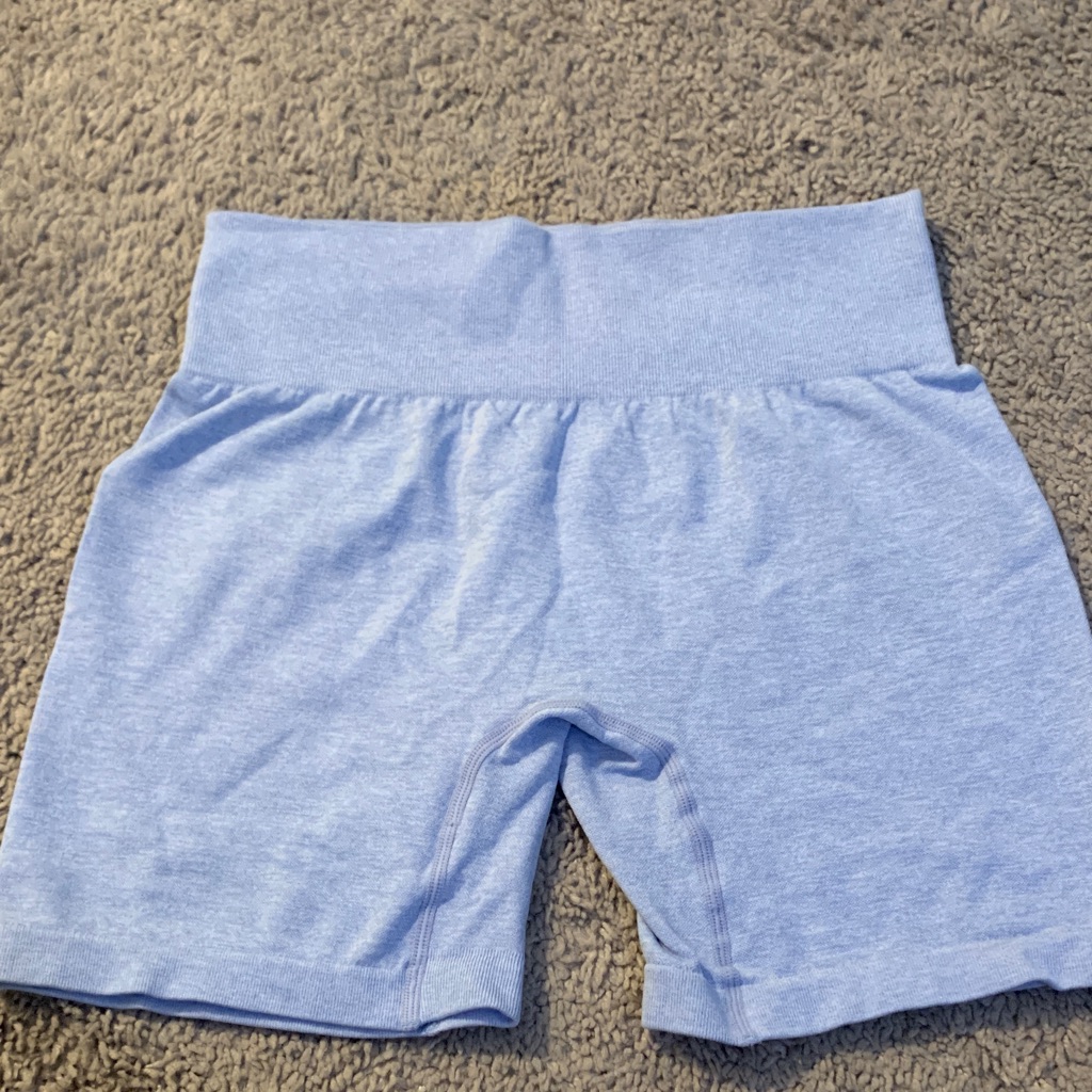 Light Blue High-Waisted Shorts